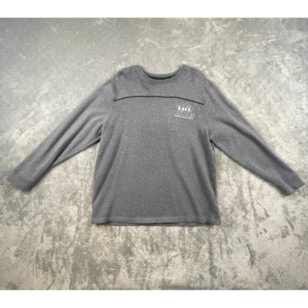 Harley Davidson‎ 110th Anniversary Long Sleeve Sweatshirt Gray XL